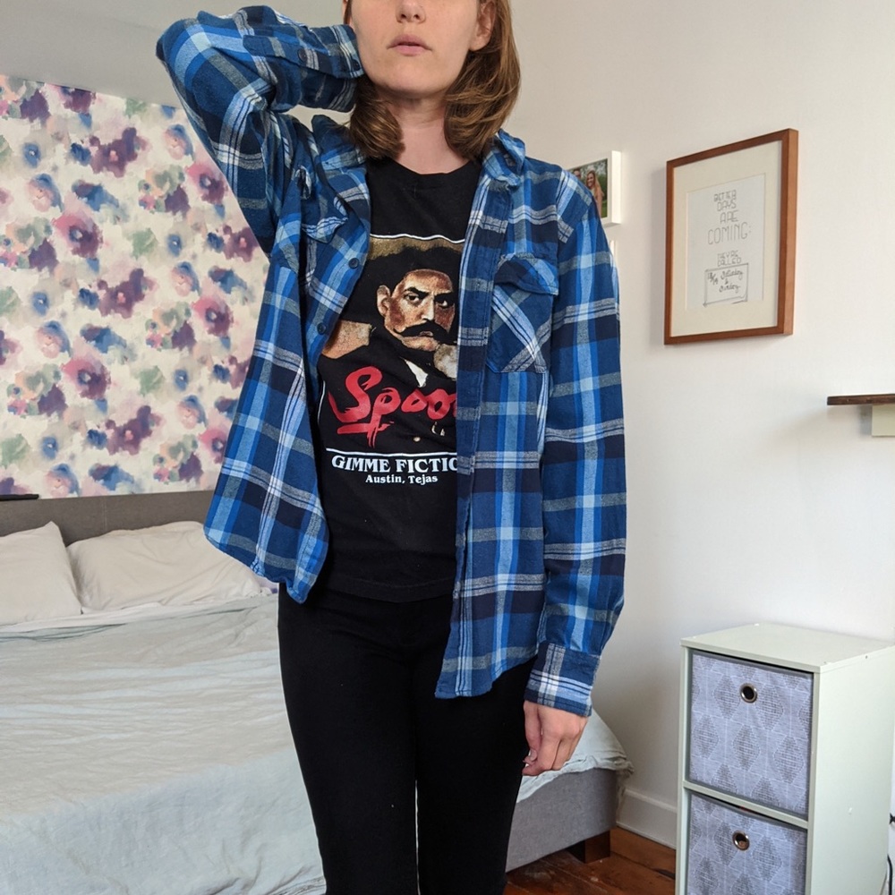Vintage blue flannel